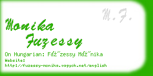 monika fuzessy business card
